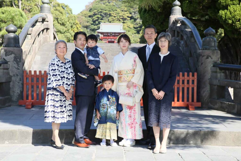 祖父母様と一緒の集合写真も