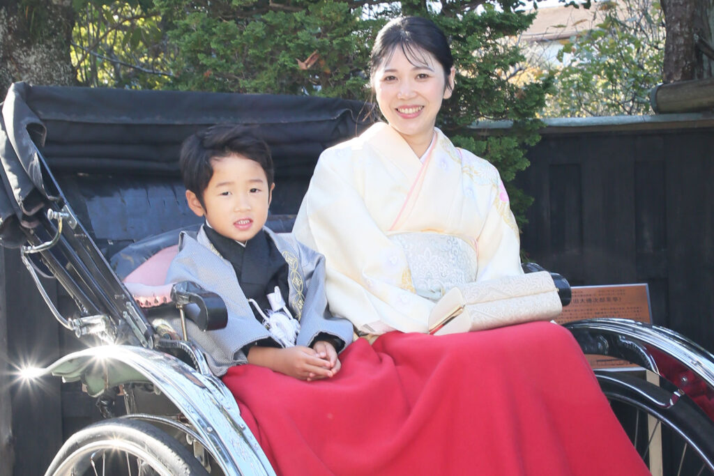 人力車に乗って