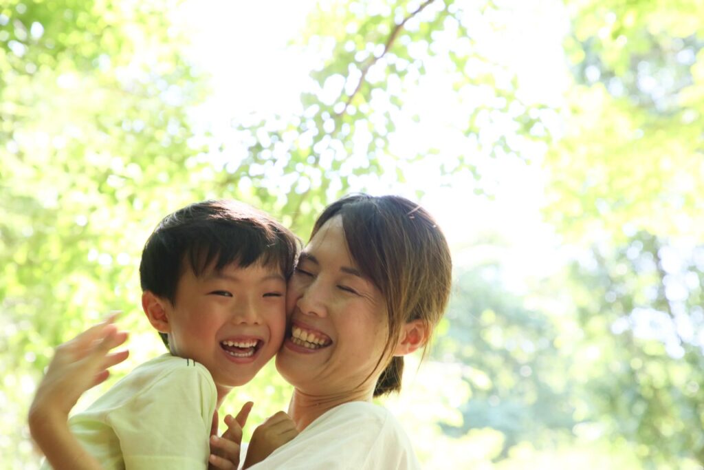 人見知りのお子さんも素敵な笑顔で